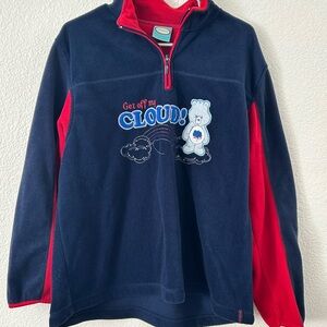 Kids Navy & Red Fleece Pullover - Get Off My Cloud